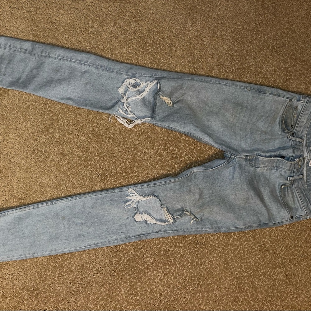 Distressed Light Wash Jeans